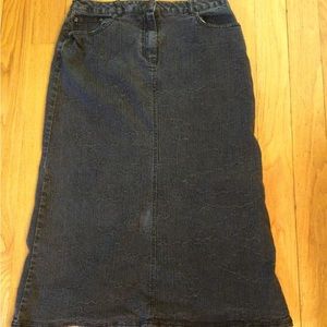 Ruby Rd Black denim skirt, size 12